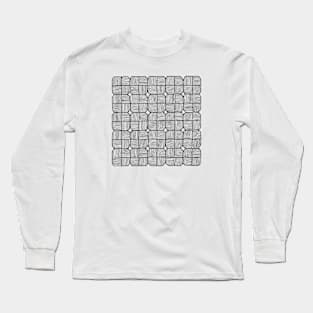 Black Squares Mosaic Long Sleeve T-Shirt